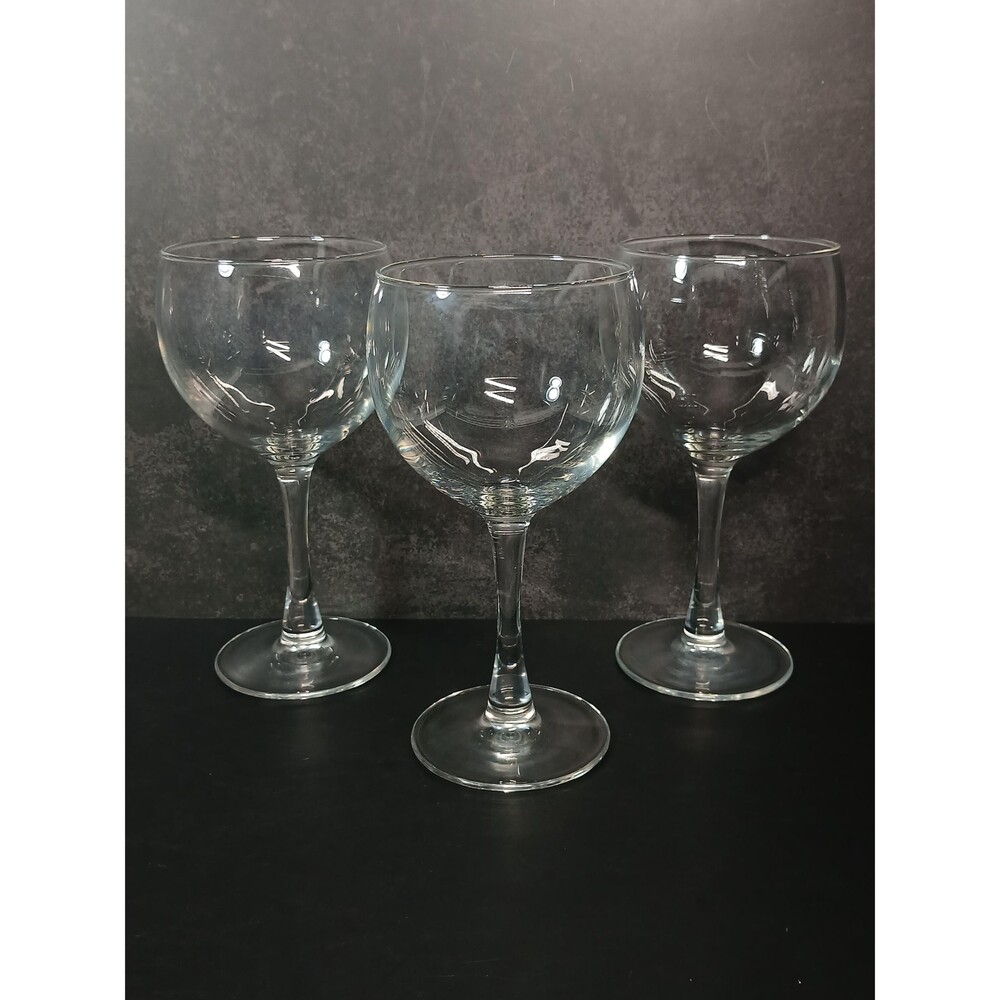 Crystal Wine Glasses Set of 3 6.5”
